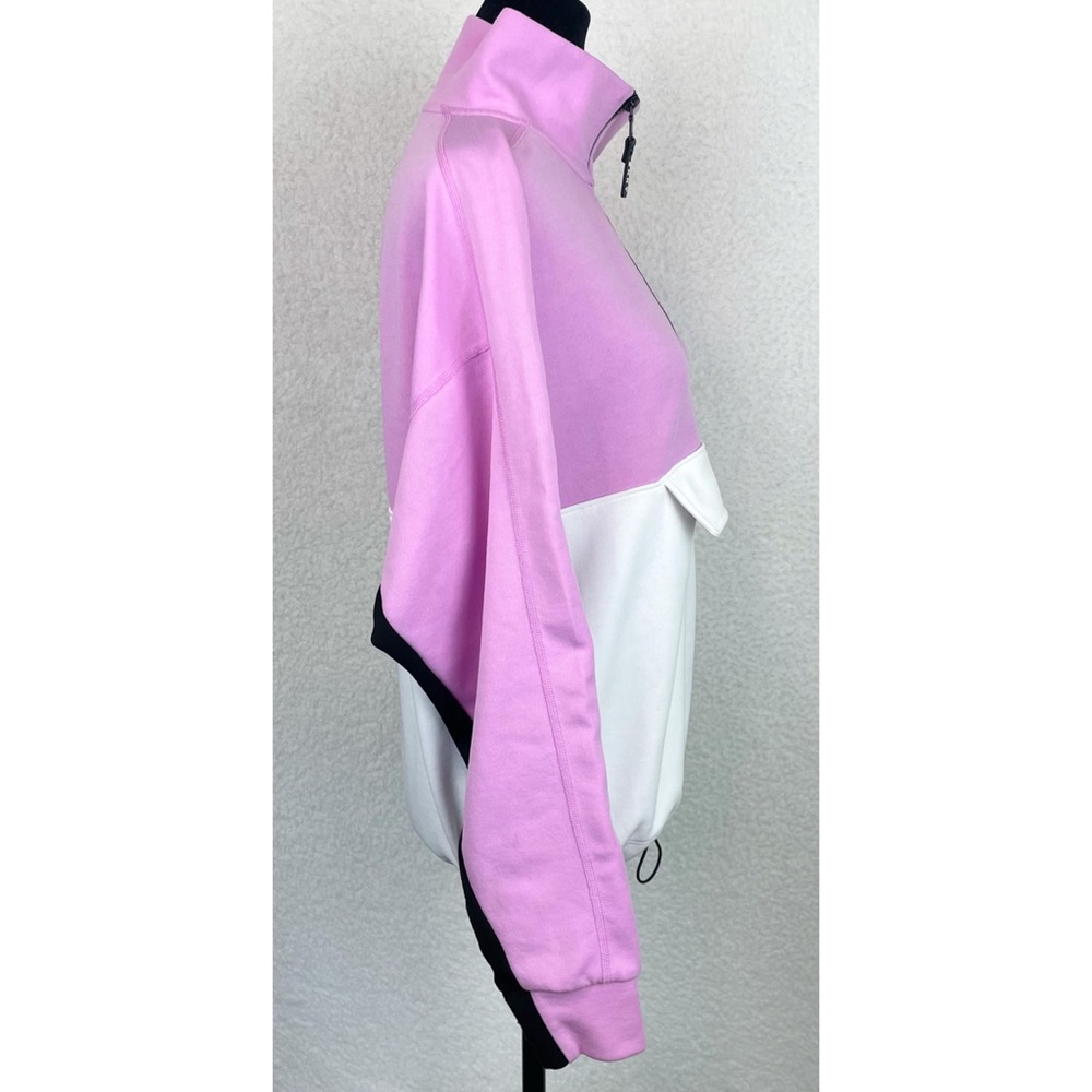 DKNY • Sport Pink/White Colorblock Half-Zip Pullover Sweatshirt, S - Picture 8 of 16